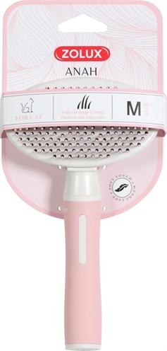 Actual product image Zolux ANAH Soft brush with retractable needles for cats, medium (Cat, Dog)