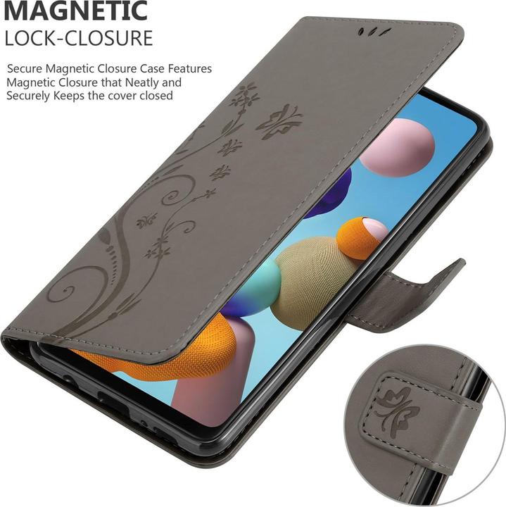 Actual product image Cadorabo Flower Book Cover (Samsung Galaxy A21s)