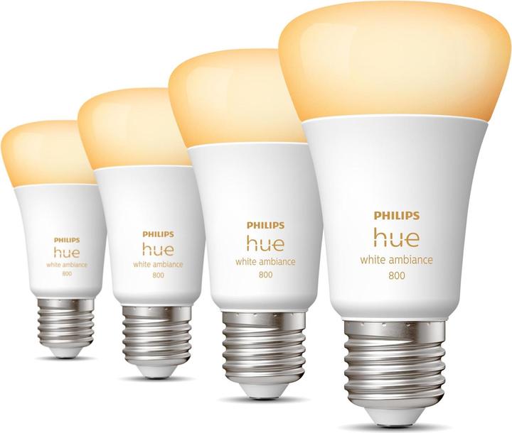 Immagine prodotto Philips Hue Tonalità ambiente bianco (E27, 6 W, 570 lm, 4 x, F)