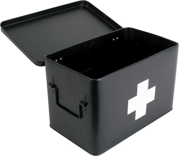 Actual product image present time First aid cabinet large 31.5 x 21 cm, black matt