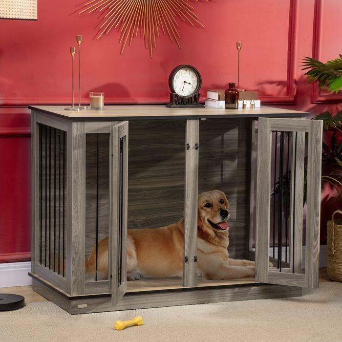 Immagine prodotto Swisshandel24 Gabbia per cani Gabbia per animali domestici con parete divisoria rimovibile Box per cani Gabbia (Gabbia per cani)