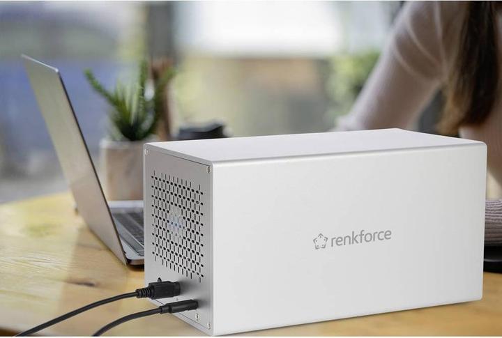 Actual product image Renkforce RF-5587610 SATA hard drive enclosure 2.5 inch, 3.5 inch USB-C® 5Gbps (2.5", 3.5")