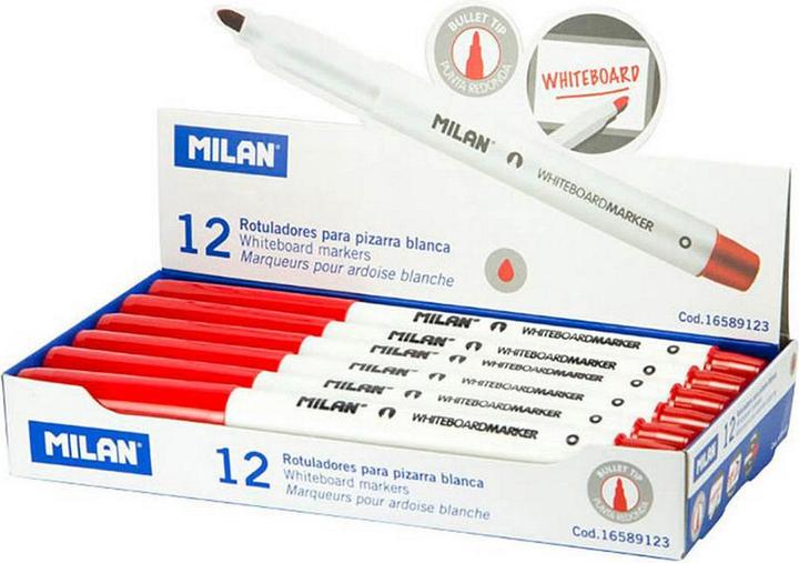 Image du produit Feutres Planche blanche 12 pièces rouge PVC (Rouge, 12 x)