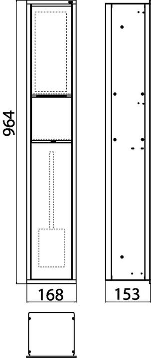 Produktbild Emco WC-Modul asis 150 Gste Unterputz optiwhite/aluminium 964 mm 976027470