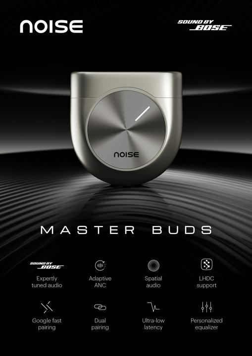 Actual product image Noise Master Buds Truly Wireless Earbuds ANC Onyx Black (44 h, Wireless)