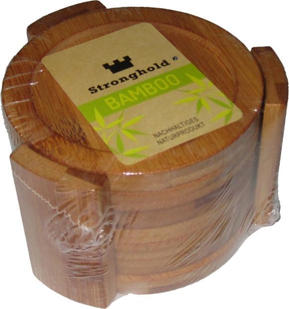 Image du produit Stronghold Bambou Bois Verre Dessous de verre Set (6 x, Dessous de verre)