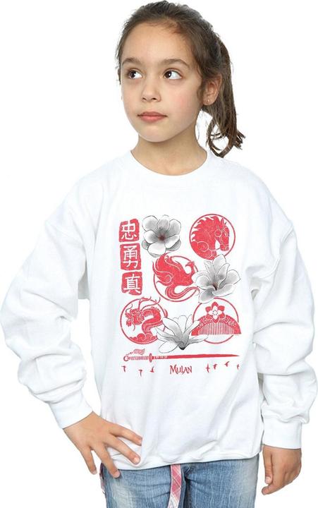 Actual product image Disney Girls Mulan Movie Icons Sweatshirt (140, 146)