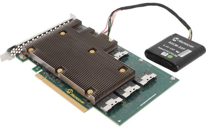 Image du produit Microchip Technology SmartRAID Ultra 3258p-32i /e, SAS-4, Série ATA III, PCI Express x16, 24 Gbit/s