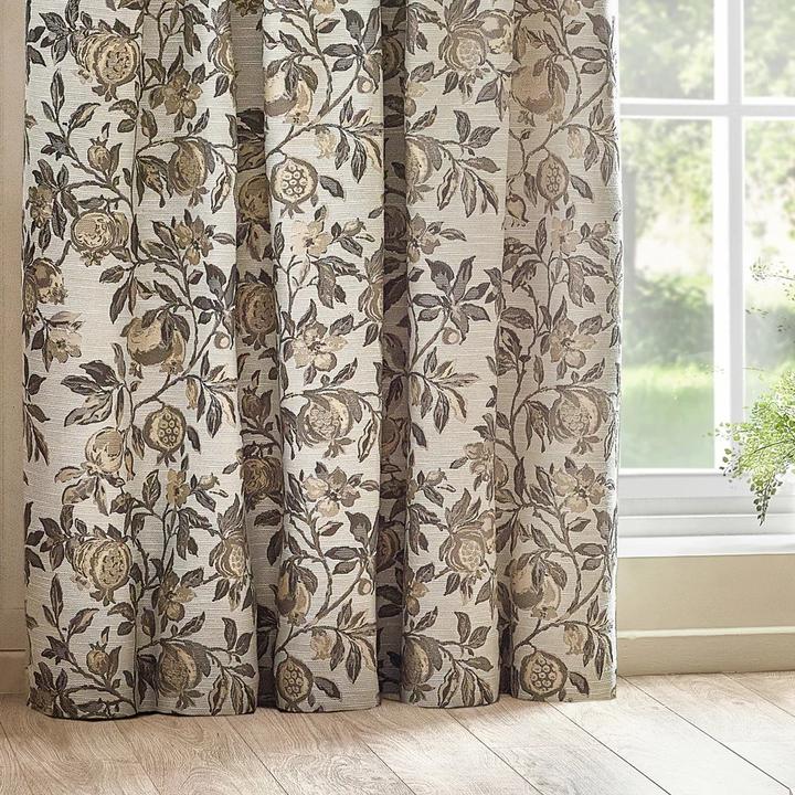 Produktbild Wylder FaltenVorhänge Jacquard Granatapfel Blumig (117 x 137 cm)