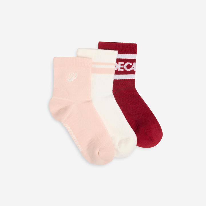 Immagine prodotto Decathlon Socken Low 3er-Pack - rosa/weiss (39, 42)