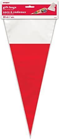 Actual product image Unique Party Santa Hat Cellophane Christmas Cone Party Bags (Pack of 20)