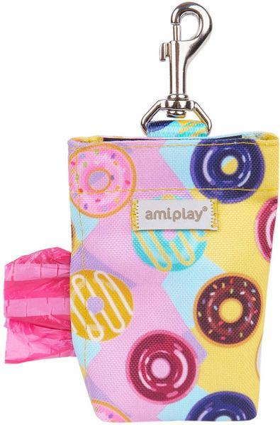 Immagine prodotto amiplay Distributore di sacchetti di cacca Be Happy Donut, 6 x 2 x H 11 cm (Cane)