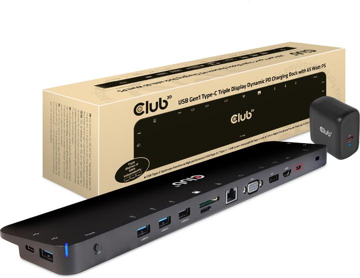 Club 3D Triple Display Dynamic (Docking port (proprietary), 4 Ports)