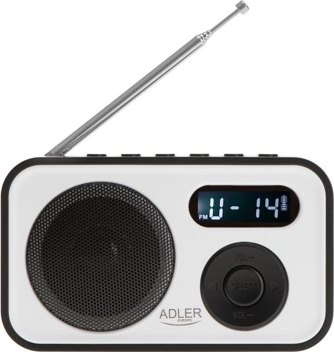 Immagine prodotto Adler Interactive solution | PLL AM/FM Digital Radio | AD 1906 | Alarm function | White/Black (PLL, FM, AM)