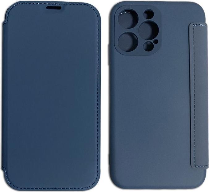 Image du produit mobileup Étui à clapet en cuir pour iPhone 12 / 12 Pro - Bleu foncé (Apple iPhone 12, Realme 12 Pro+)
