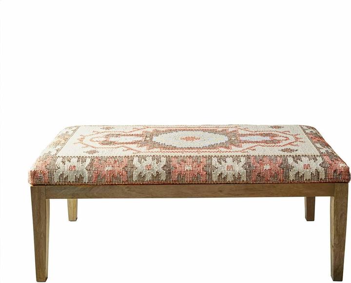 Actual product image Loberon Bench Kadiran brown/beige (122 cm)