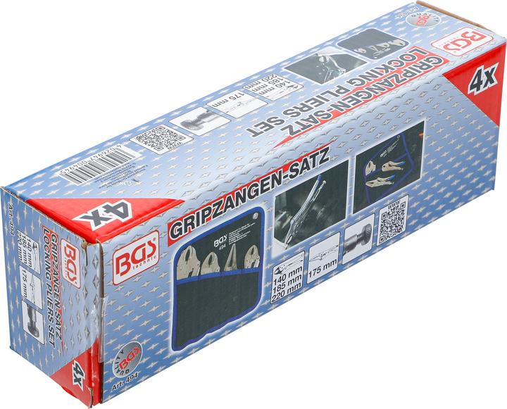 Immagine prodotto BGS Serie di pinze autobloccanti 4 pz.