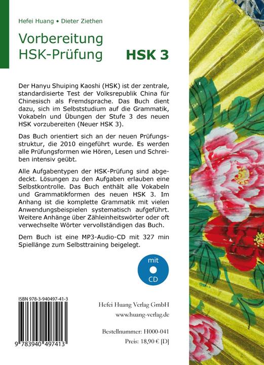 Produktbild Vorbereitung HSK-Prüfung. HSK 3 (Deutsch, Hefei Huang, Dieter Ziethen, 2015)