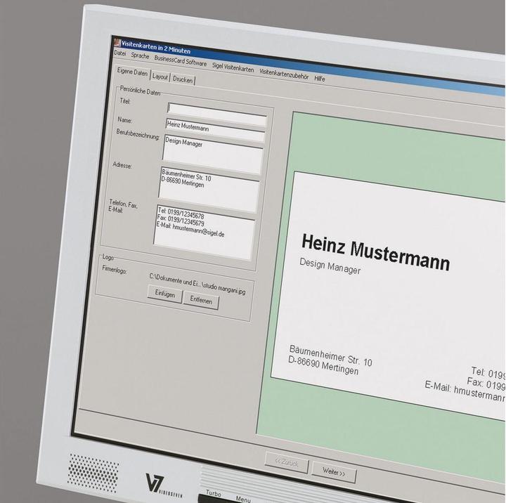 Actual product image Sigel Business cards 3C (190 g/m², 400 x, A4)