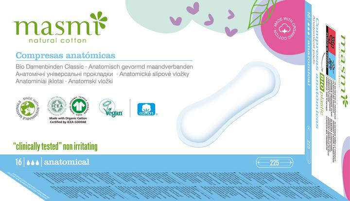 Actual product image Masmi Natural Cotton Bio Classic Women's Pads (16 x, Sanitary pads)