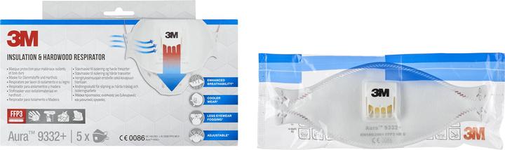 Image du produit 3M Masque de protection respiratoire, blanc (FFP3, 5 x)