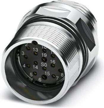 Phoenix Contact M23 Straight socket M23 connector, 19 poles, N-coded, crimp