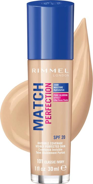 Produktbild Rimmel London Match Perfection SPF20 (101 Classic Ivory)