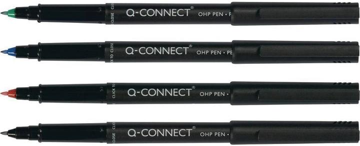 Produktbild Q-Connect OHP Marker permanent (Mehrfarbig, 0.70 mm, 4 x)