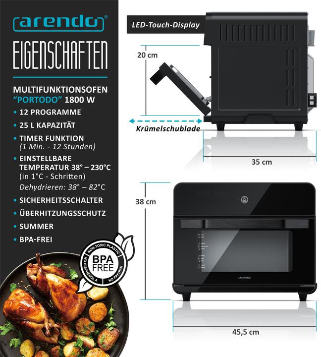 Actual product image Arendo Hot air fryer