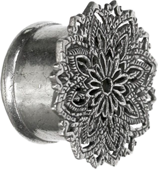 Actual product image Star Piercing Flesh tunnel silver Margritli (Brass)