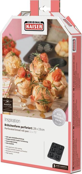Produktbild Kaiser Brötchenform Inspiration perforiert für 6 Brötchen (7 cm)