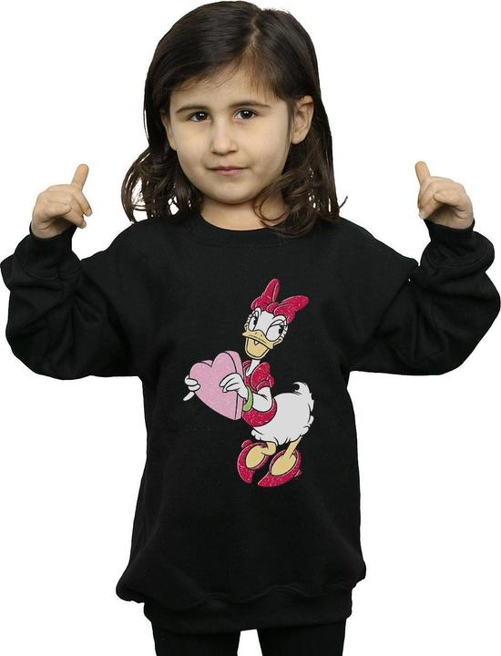 Actual product image Disney Girls Daisy Duck Love Heart Sweatshirt (152, 158)
