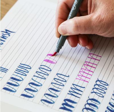 Actual product image Online Callibrush Handlettering Pack of 5 (Multicoloured, 5 x)