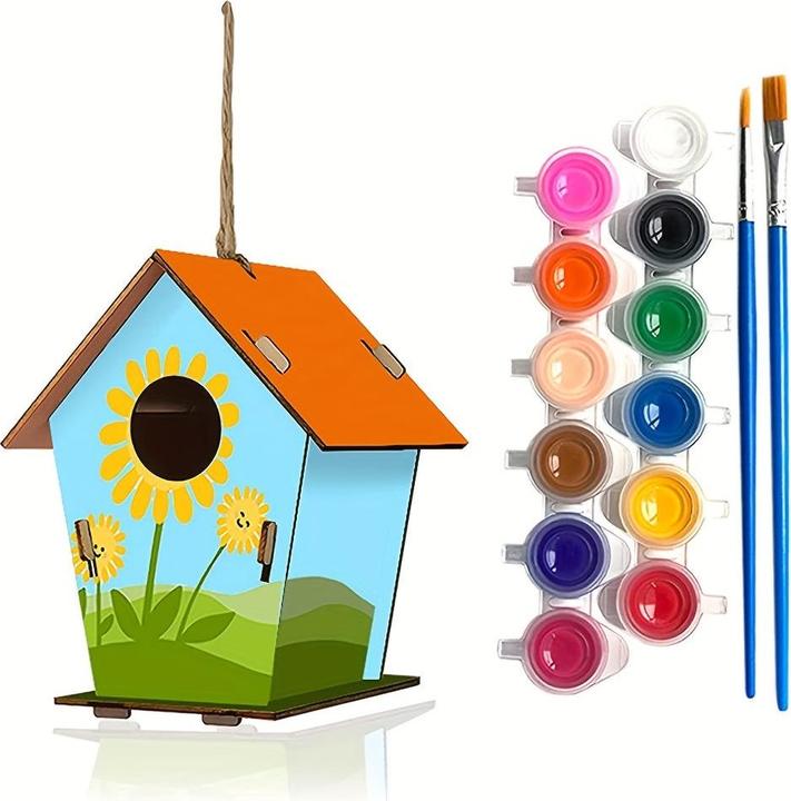 Image du produit Activity Board DIY birdhouse, wind chime craft, craft kits for girls boys, arts and crafts, painting kits