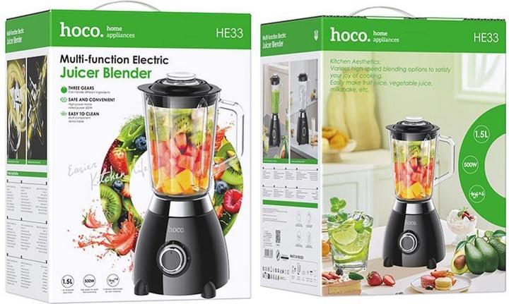 Produktbild Hoco Other electric retro juicer blender 1,5L HE33 black (500 W)