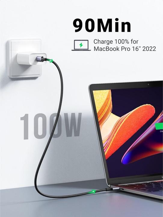 Immagine prodotto Ugreen US316 Cavo da tipo C a tipo C, 100W, 3 m (nero) (3 m, USB 2.0)