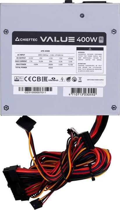 Produktbild Chieftec VALUE SERIES APB-400B8 (400 W)
