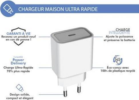 Produktbild Bigben Connected FPCar Charger1 portC PD 30WRecycledWhite (30 W)