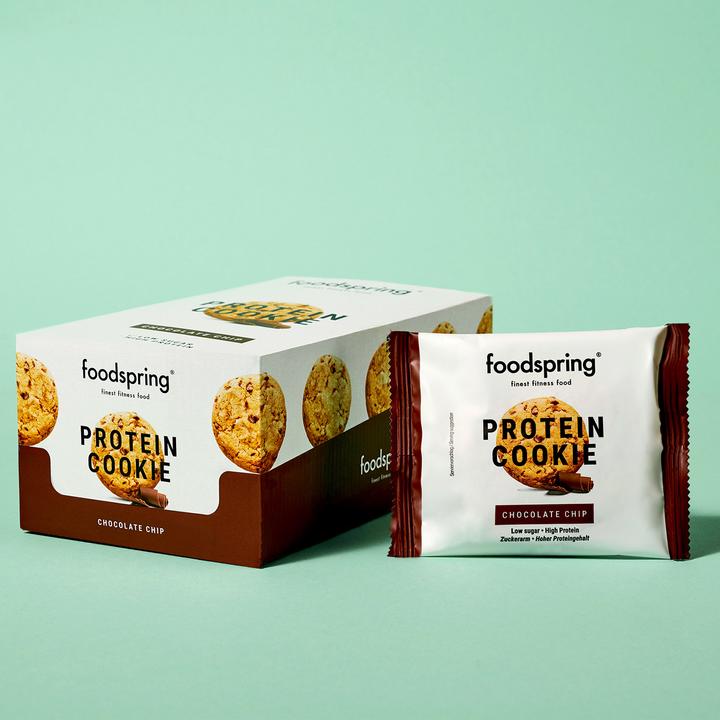 Produktbild Foodspring Protein Cookie (Chocolate chip, 12 Stk., 600 g)