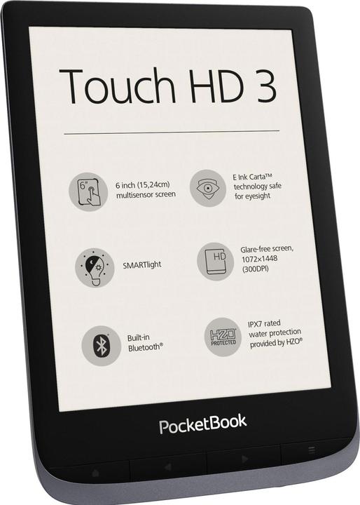 Image du produit PocketBook Touch HD3 (6", 16 Go, Gris métallique)