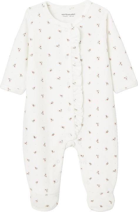 Actual product image Vertbaudet 2-pack baby velvet romper Oeko-Tex (80)