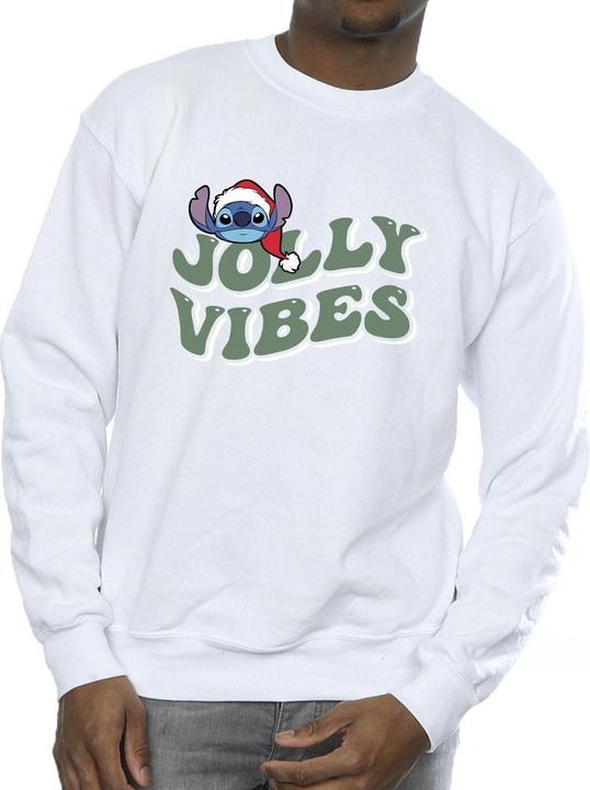 Actual product image Disney Mens Lilo & Stitch Jolly Chilling Vibes Sweatshirt (L)