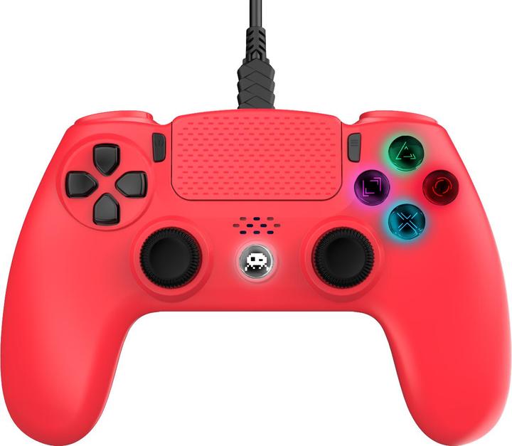 Actual product image Trade Invaders Freaks And Geeks - Wired Controller for PS4 with 3M Cable - Red (PS4)