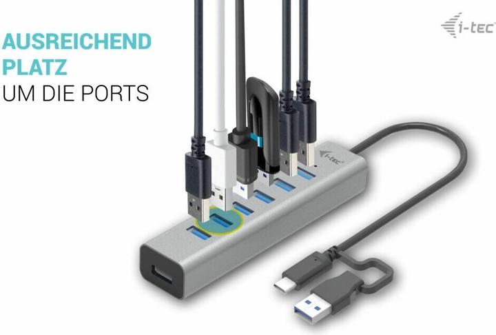 Immagine prodotto i-tec C31HUBMETAL703 (USB-C, USB-A, 7 Porti)