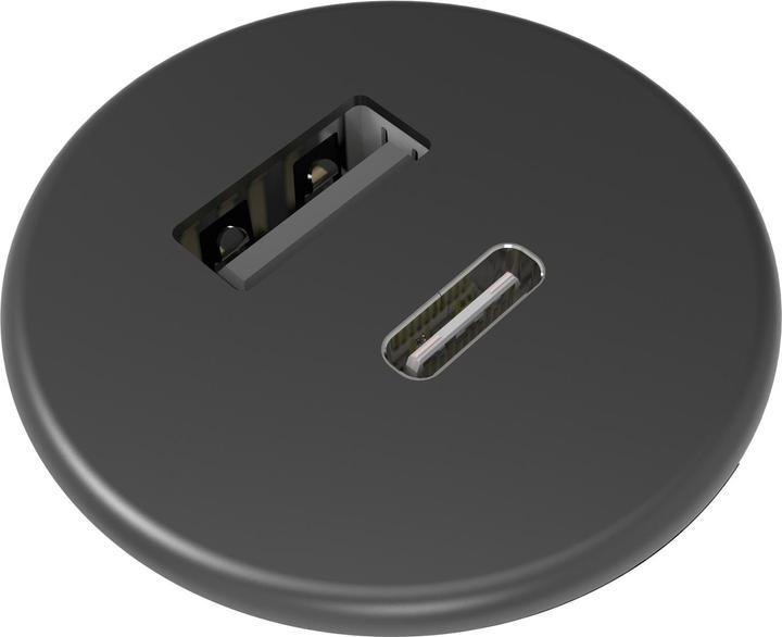 Produktbild Kondator Powerdot Micro - 1 USB-A &amp 1 USB-C Laddare 5V 3A, Svart