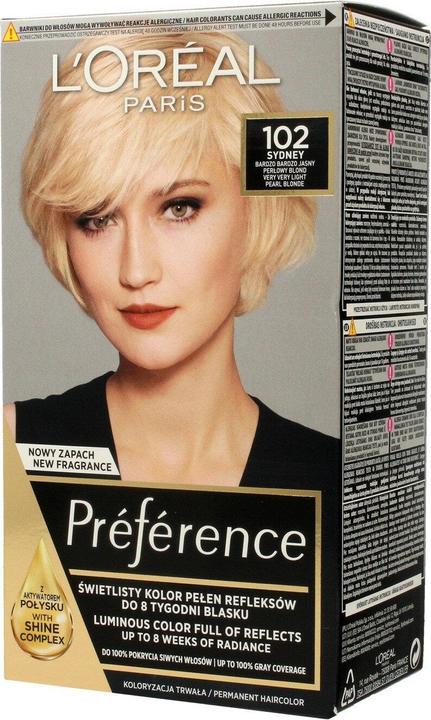 Immagine prodotto L'Oréal Paris L'Oreal Feria Preference Tintura per capelli 102 Iridescentiss (102 Beatitudine iridescente)