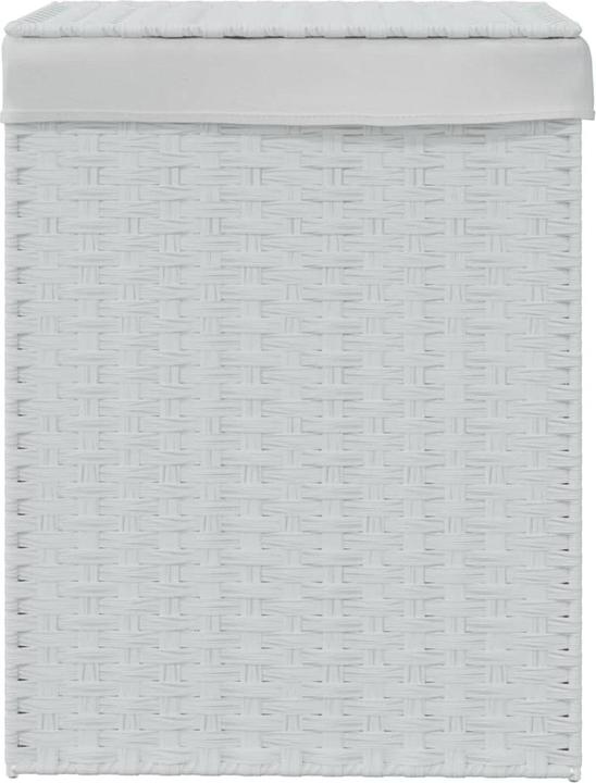 Actual product image VidaXL Laundry basket with lid White 46x33x60 cm Poly
