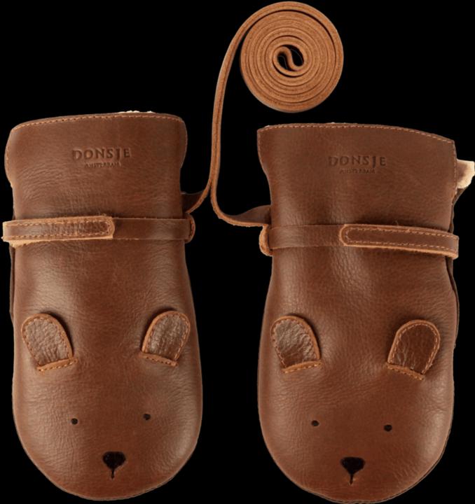 Donsje Kapi Classic Fäustlinge Bär - Cognac Classic Leder