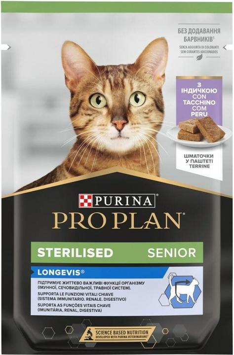 Actual product image Purina Pro Plan Sterilised Longevis Senior - Wet Cat Food - 75g (Senior, 1 pcs., 75 g)