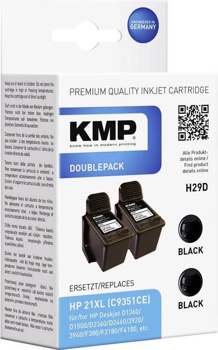 Immagine prodotto KMP Cartucce d'inchiostro 2-pack H29D Nero (FC)